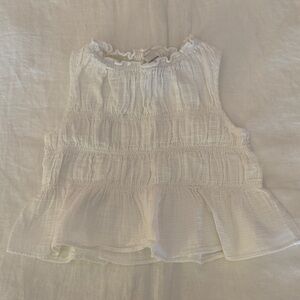 Nordstrom Cream Ruffled Blouse